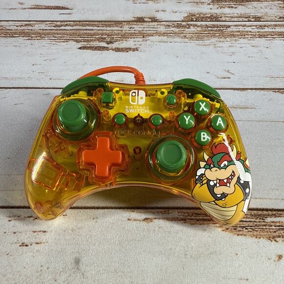 Nintendo Switch PDP Rock Candy Wired Transparent Wario Controller - Picture 1 of 5